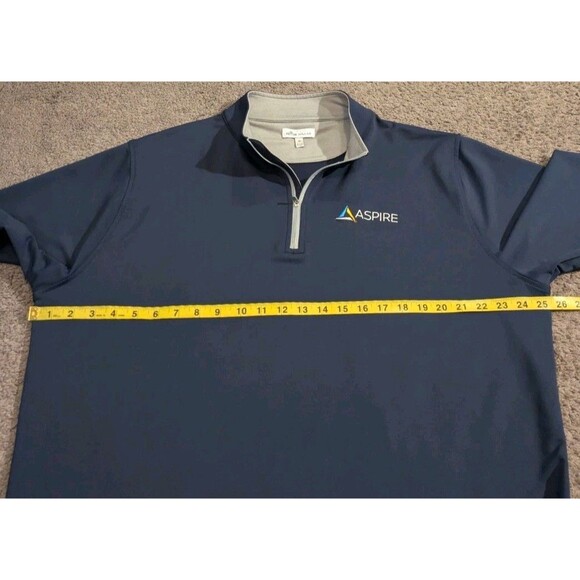 Peter Millar Perth Performance 1/4 Zip Blue Golf Pullover ME0EK40 Men's XL - Picture 6 of 8